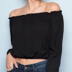 Brandy Melville black off the shoulder top